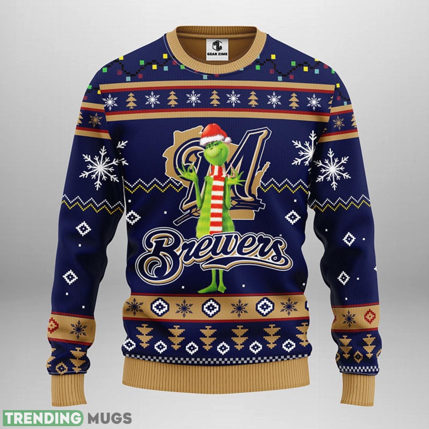 Milwaukee Brewers Funny Grinch Christmas Ugly Sweater 3D Christmas Sweater For Men Women 3D Sweater Milwaukee Brewers Funny Grinch Christmas Ugly Sweater 3D Christmas Sweater For Men Women 3D Sweater