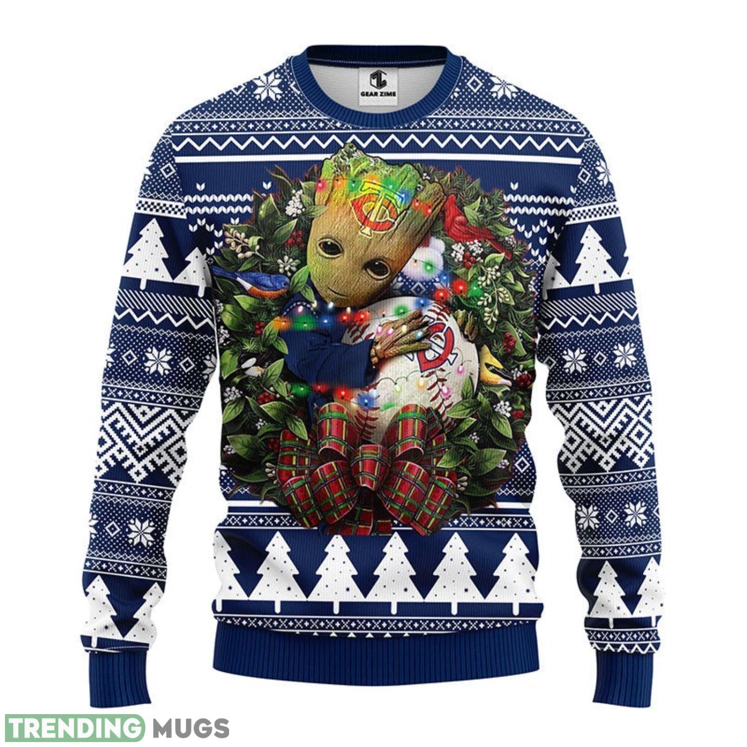Minnesota Twins Groot Hug Christmas Ugly Sweater 3D Christmas Sweater For Men Women 3D Sweater Minnesota Twins Groot Hug Christmas Ugly Sweater 3D Christmas Sweater For Men Women 3D Sweater
