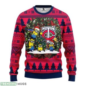 Minnesota Twins Minion Christmas Ugly Sweater 3D Christmas Sweater For Men Women 3D Sweater