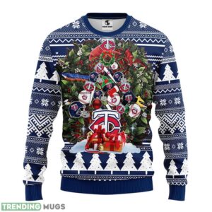 Minnesota Twins Tree AOP Ugly Christmas Sweater Christmas Holiday Gift For Fans Product Photo 1