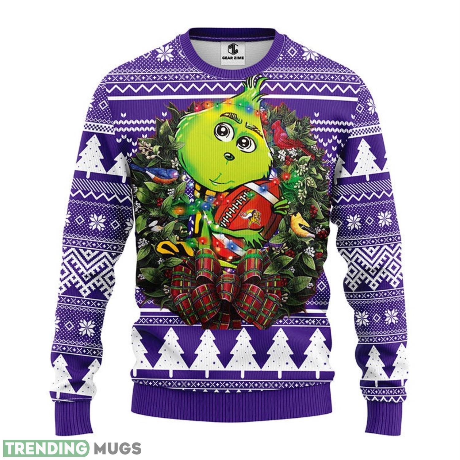 Minnesota Vikings Grinch Hug Christmas Ugly Sweater 3D Christmas Sweater For Men Women 3D Sweater Minnesota Vikings Grinch Hug Christmas Ugly Sweater 3D Christmas Sweater For Men Women 3D Sweater