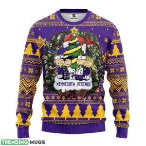 Minnesota Vikings Snoopy Dog Christmas Ugly Sweater 3D Christmas Sweater For Men Women 3D Sweater