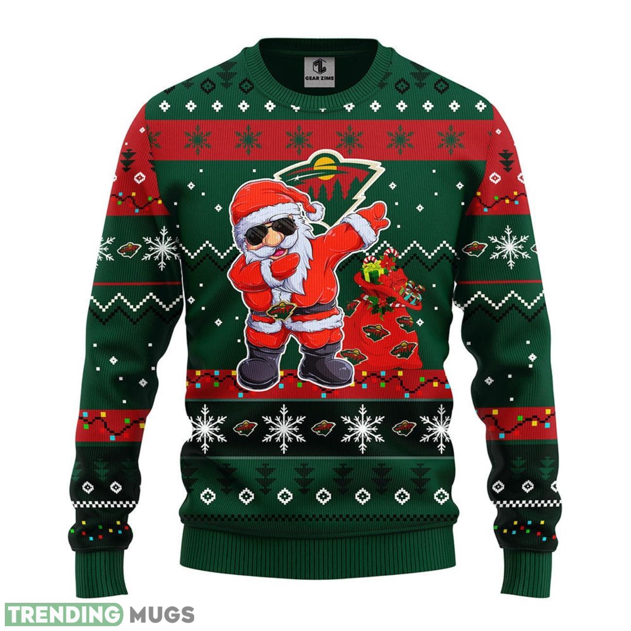 Minnesota Wild Dabbing Santa Claus Christmas Ugly Sweater 3D Christmas Sweater For Men Women 3D Sweater Minnesota Wild Dabbing Santa Claus Christmas Ugly Sweater 3D Christmas Sweater For Men Women 3D Sweater