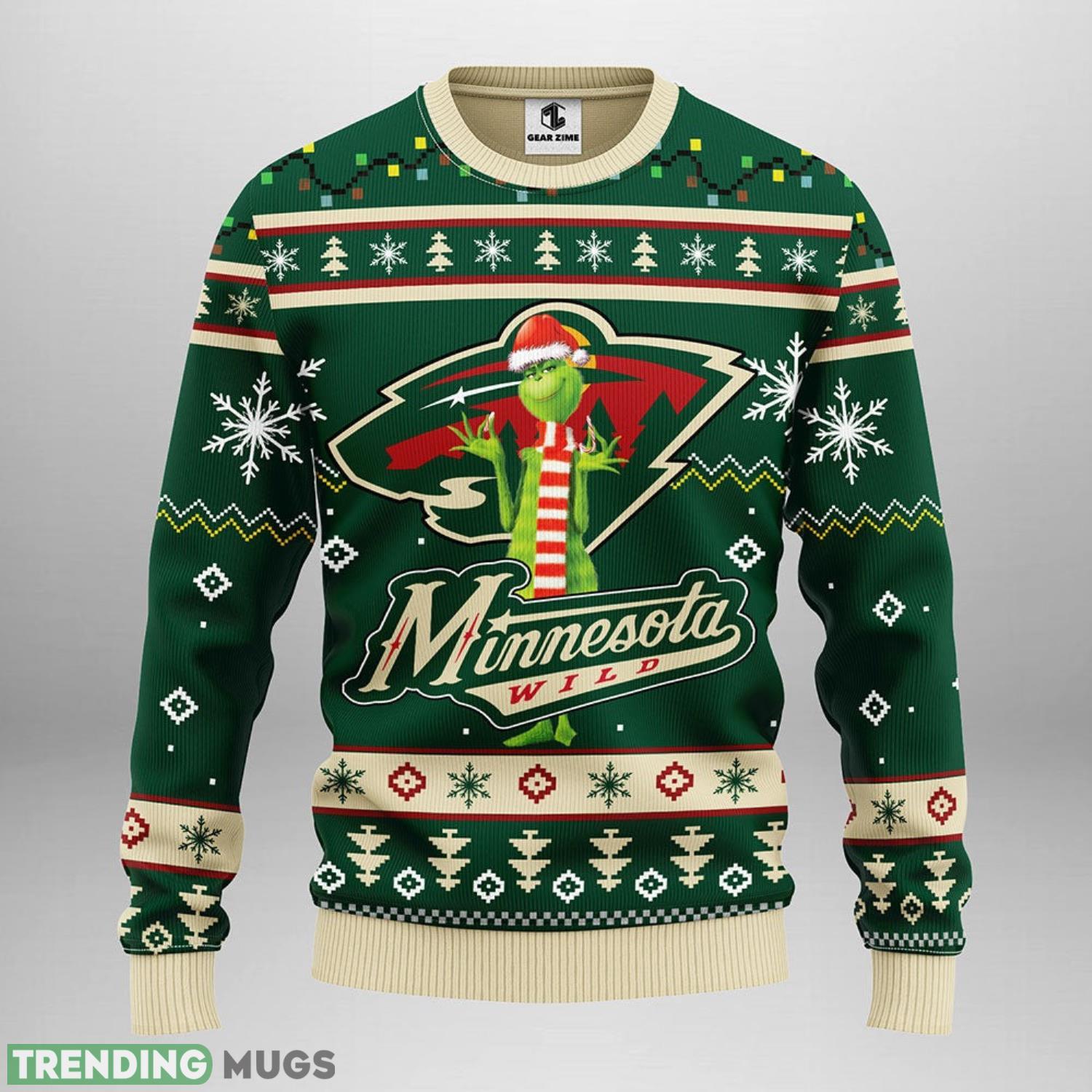 Minnesota Wild Funny Grinch Christmas Ugly Sweater 3D Christmas Sweater For Men Women 3D Sweater Minnesota Wild Funny Grinch Christmas Ugly Sweater 3D Christmas Sweater For Men Women 3D Sweater