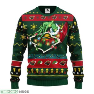Minnesota Wild Grinch Christmas Ugly Sweater 3D Christmas Sweater For Men Women Product Photo 1