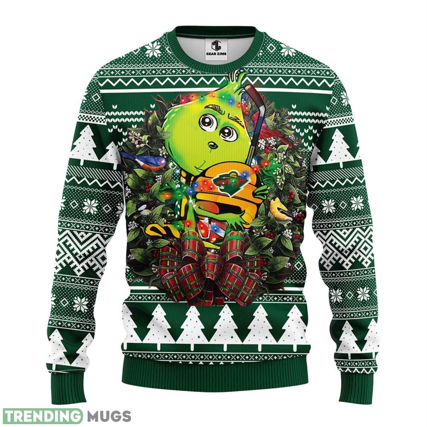Minnesota Wild Grinch Hug Christmas Ugly Sweater 3D Christmas Sweater For Men Women 3D Sweater Minnesota Wild Grinch Hug Christmas Ugly Sweater 3D Christmas Sweater For Men Women 3D Sweater