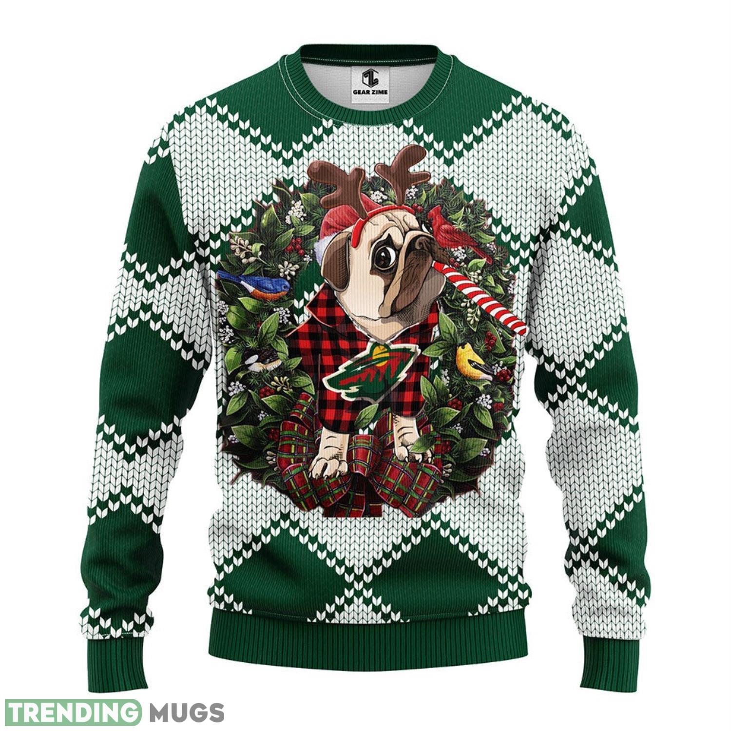Minnesota Wild Pub Dog Christmas Ugly Sweater 3D Christmas Sweater For Men Women 3D Sweater Minnesota Wild Pub Dog Christmas Ugly Sweater 3D Christmas Sweater For Men Women 3D Sweater