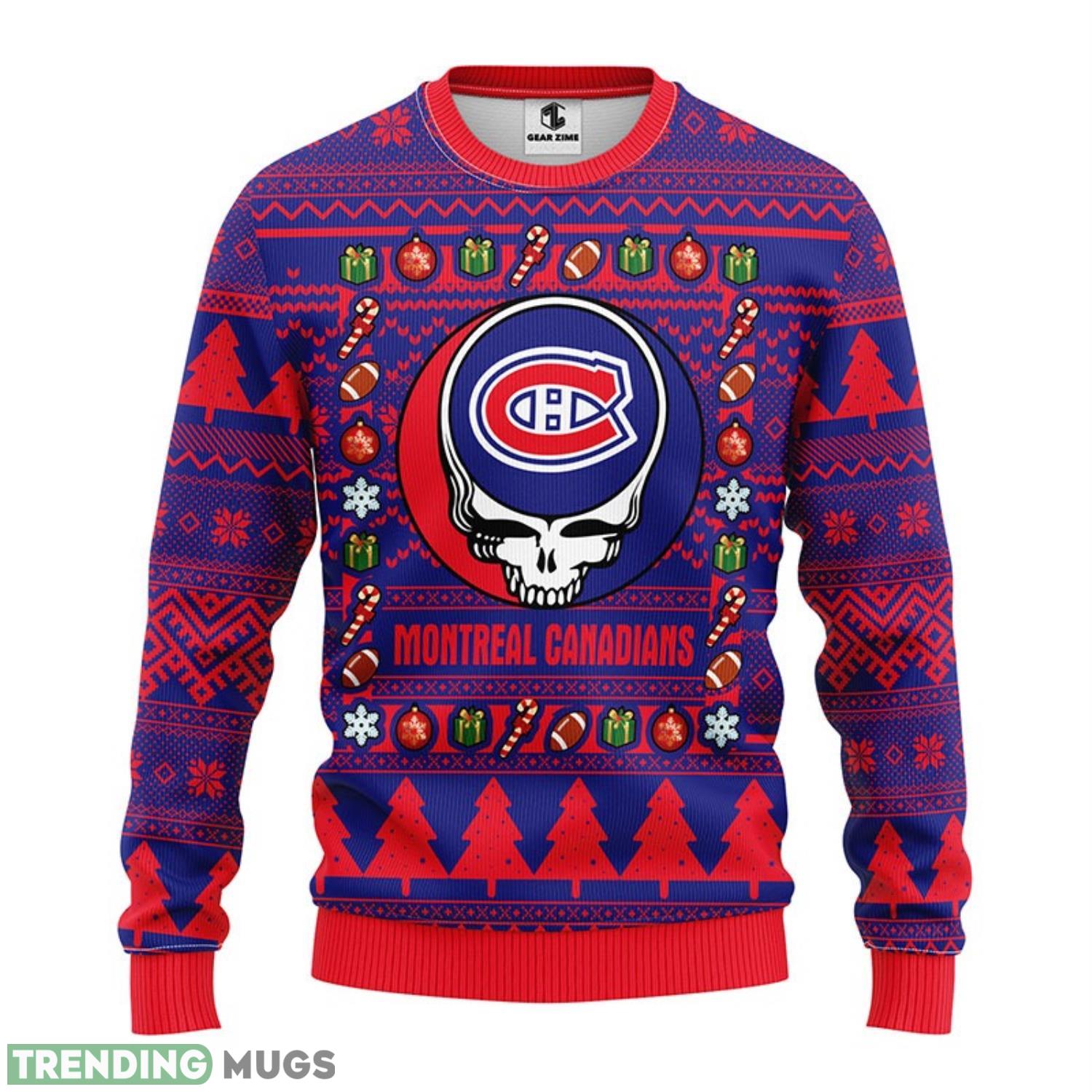 Montreal Canadians Grateful Dead AOP Ugly Christmas Sweater Christmas Holiday Gift For Fans 3D Sweater Montreal Canadians Grateful Dead AOP Ugly Christmas Sweater Christmas Holiday Gift For Fans 3D Sweater