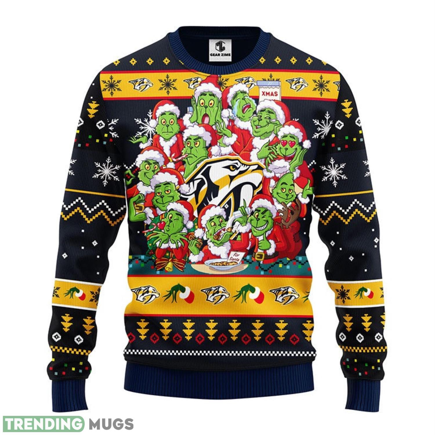 Nashville Predators 12 Grinch Xmas Day Christmas Ugly Sweater 3D Christmas Sweater For Men Women Christmas Gift For Sport Team 3D Sweater Nashville Predators 12 Grinch Xmas Day Christmas Ugly Sweater 3D Christmas Sweater For Men Women Christmas Gift For Sport Team 3D Sweater