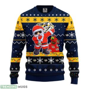 Nashville Predators Dabbing Santa Claus Christmas Ugly Sweater 3D Christmas Sweater For Men Women 3D Sweater