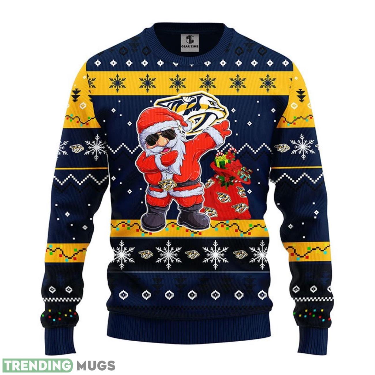 Nashville Predators Dabbing Santa Claus Christmas Ugly Sweater 3D Christmas Sweater For Men Women 3D Sweater Nashville Predators Dabbing Santa Claus Christmas Ugly Sweater 3D Christmas Sweater For Men Women 3D Sweater