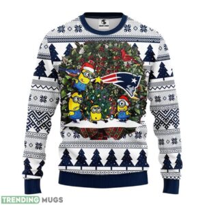 New England Patriots Minion Ugly Christmas Sweater 3D Printed Sweater Christmas Gift 3D Sweater