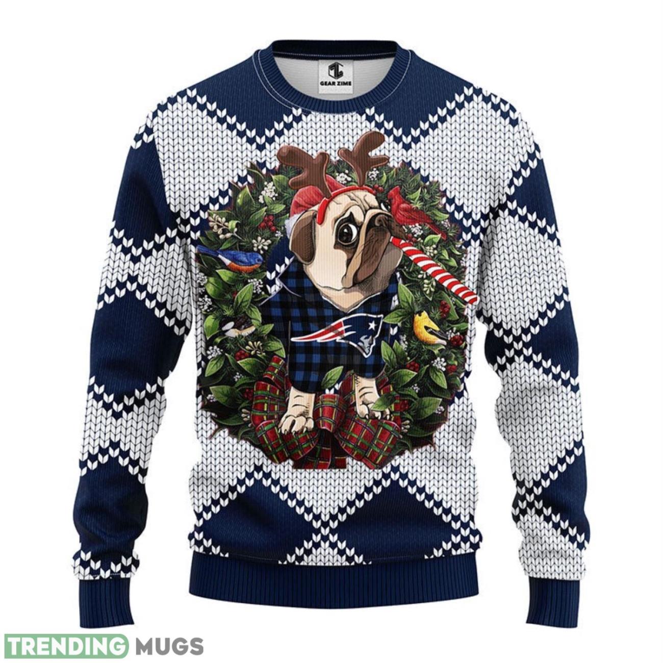 New England Patriots Pub Dog Ugly Christmas Sweater 3D Printed Sweater Christmas Gift 3D Sweater New England Patriots Pub Dog Ugly Christmas Sweater 3D Printed Sweater Christmas Gift 3D Sweater