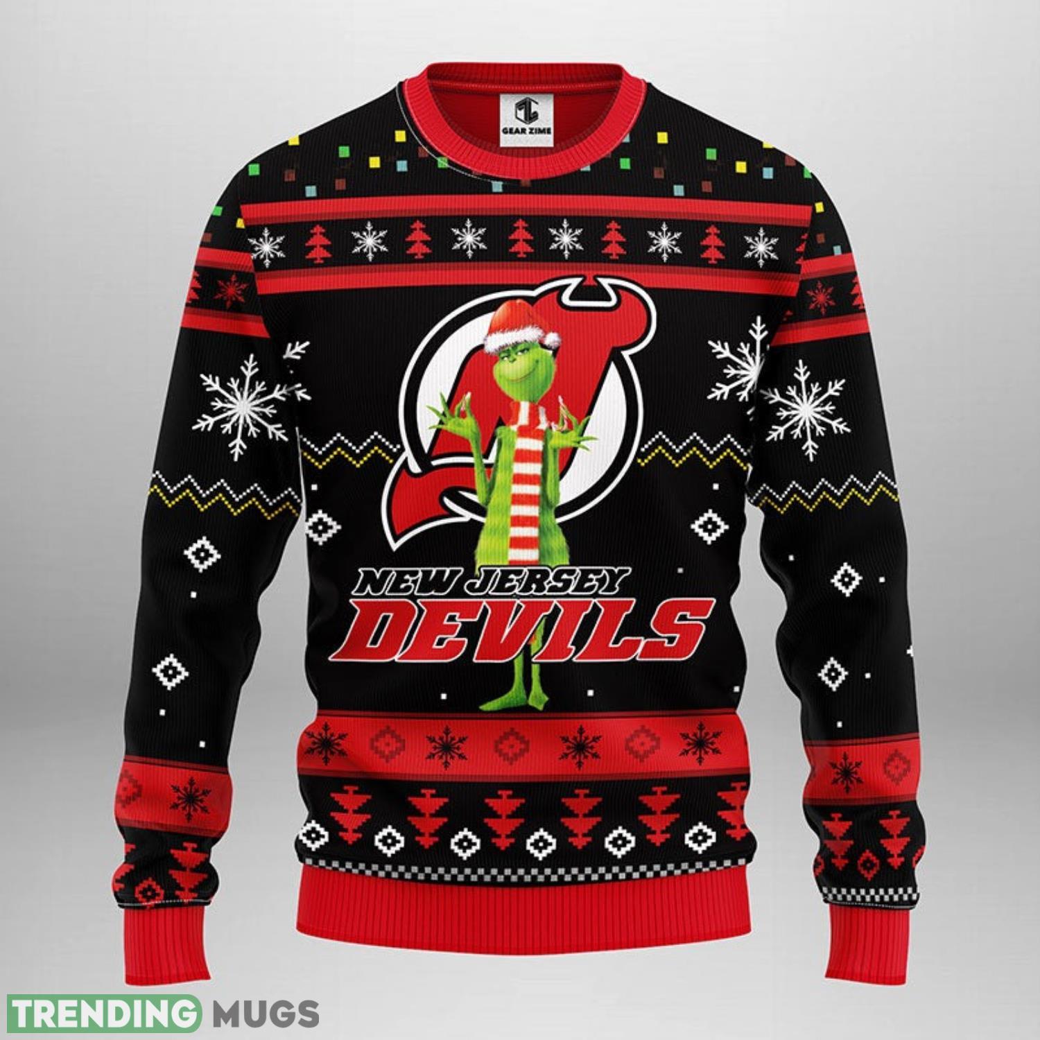 New Jersey Devils Funny Grinch Ugly Christmas Sweater 3D Printed Sweater Christmas Gift 3D Sweater New Jersey Devils Funny Grinch Ugly Christmas Sweater 3D Printed Sweater Christmas Gift 3D Sweater