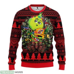 New Jersey Devils Grinch Hug Ugly Christmas Sweater 3D Printed Sweater Christmas Gift 3D Sweater
