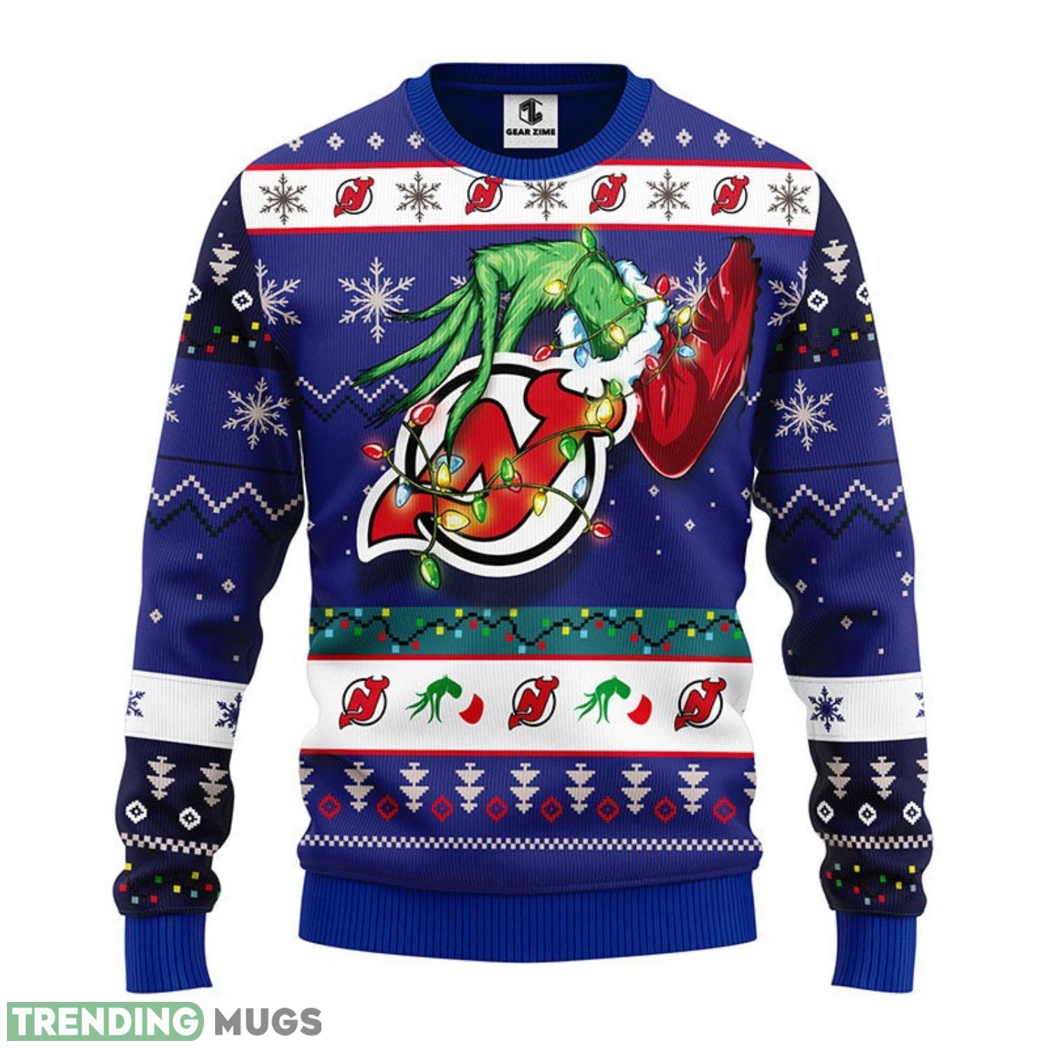 New Jersey Devils Grinch Ugly Christmas Sweater 3D Printed Sweater Christmas Gift 3D Sweater New Jersey Devils Grinch Ugly Christmas Sweater 3D Printed Sweater Christmas Gift 3D Sweater