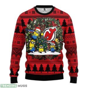 New Jersey Devils Minion Ugly Christmas Sweater 3D Printed Sweater Christmas Gift 3D Sweater