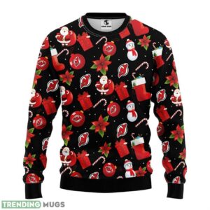 New Jersey Devils Santa Claus Snowman Ugly Christmas Sweater 3D Printed Sweater Christmas Gift 3D Sweater