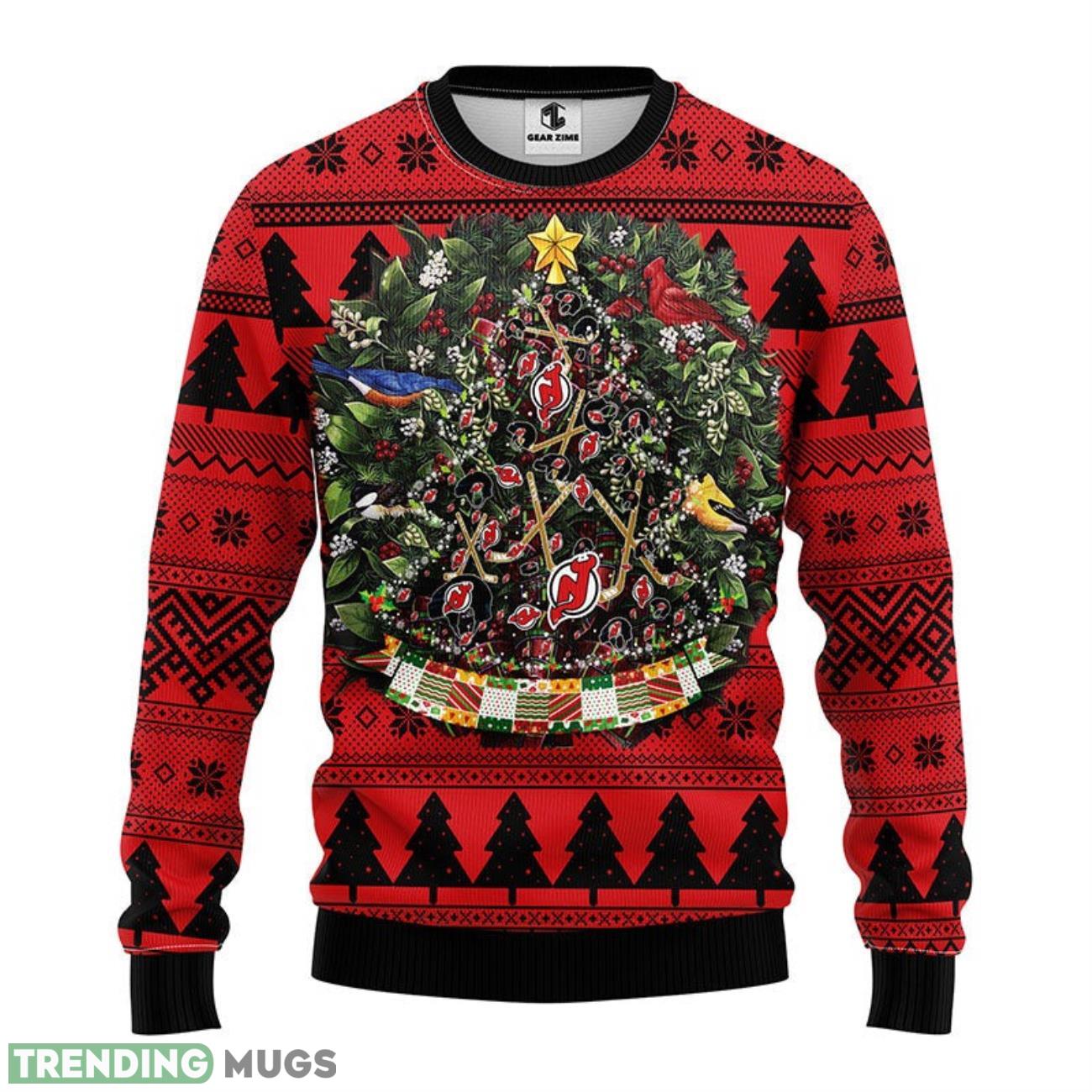 New Jersey Devils Tree Ball Ugly Christmas Sweater 3D Printed Sweater Christmas Gift 3D Sweater New Jersey Devils Tree Ball Ugly Christmas Sweater 3D Printed Sweater Christmas Gift 3D Sweater