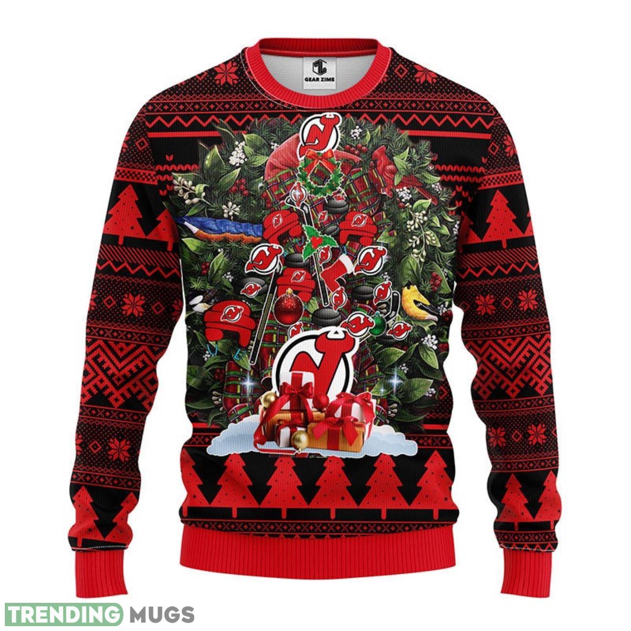 New Jersey Devils Tree Ugly Christmas Sweater men Women Christmas Sweater Gift 3D Sweater New Jersey Devils Tree Ugly Christmas Sweater men Women Christmas Sweater Gift 3D Sweater