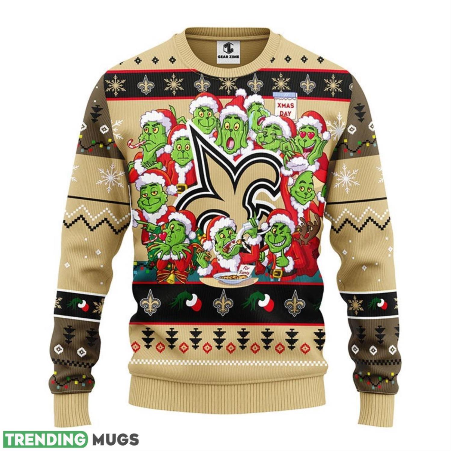 New Orleans Saints 12 Grinch Xmas Day Ugly Christmas Sweater 3D Printed Sweater Christmas Gift 3D Sweater New Orleans Saints 12 Grinch Xmas Day Ugly Christmas Sweater 3D Printed Sweater Christmas Gift 3D Sweater