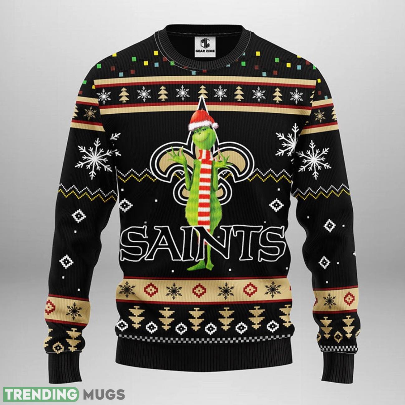 New Orleans Saints Funny Grinch Ugly Christmas Sweater 3D Printed Sweater Christmas Gift 3D Sweater New Orleans Saints Funny Grinch Ugly Christmas Sweater 3D Printed Sweater Christmas Gift 3D Sweater