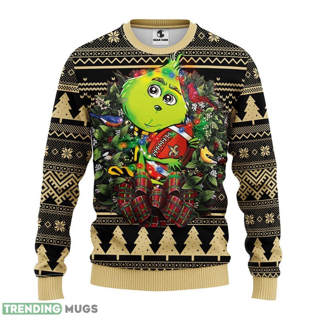 New Orleans Saints Grinch Hug Ugly Christmas Sweater 3D Printed Sweater Christmas Gift 3D Sweater New Orleans Saints Grinch Hug Ugly Christmas Sweater 3D Printed Sweater Christmas Gift 3D Sweater