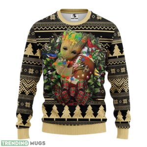 New Orleans Saints Groot Hug Ugly Christmas Sweater 3D Printed Sweater Christmas Gift 3D Sweater