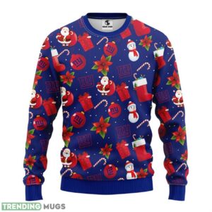 New York Giants Santa Claus Snowman Ugly Christmas Sweater 3D Printed Sweater Christmas Gift 3D Sweater