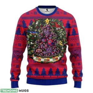 New York Giants Tree Ball Ugly Christmas Sweater 3D Printed Sweater Christmas Gift 3D Sweater
