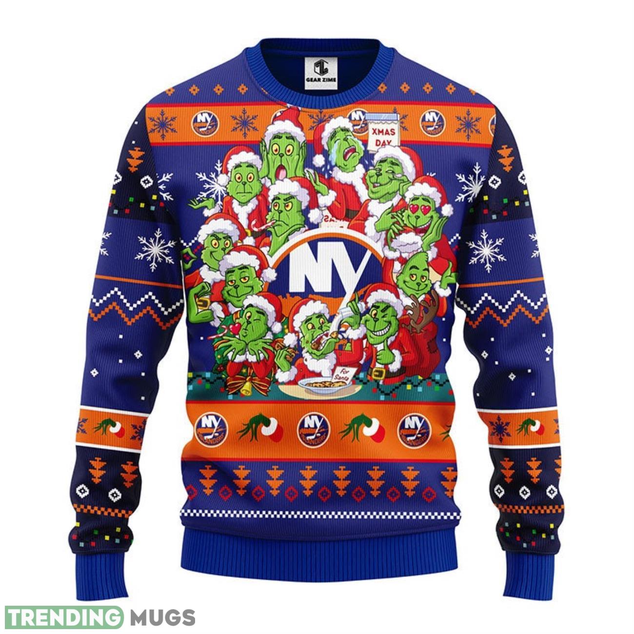 New York Islanders 12 Grinch Xmas Day Ugly Christmas Sweater 3D Printed Sweater Christmas Gift 3D Sweater New York Islanders 12 Grinch Xmas Day Ugly Christmas Sweater 3D Printed Sweater Christmas Gift 3D Sweater