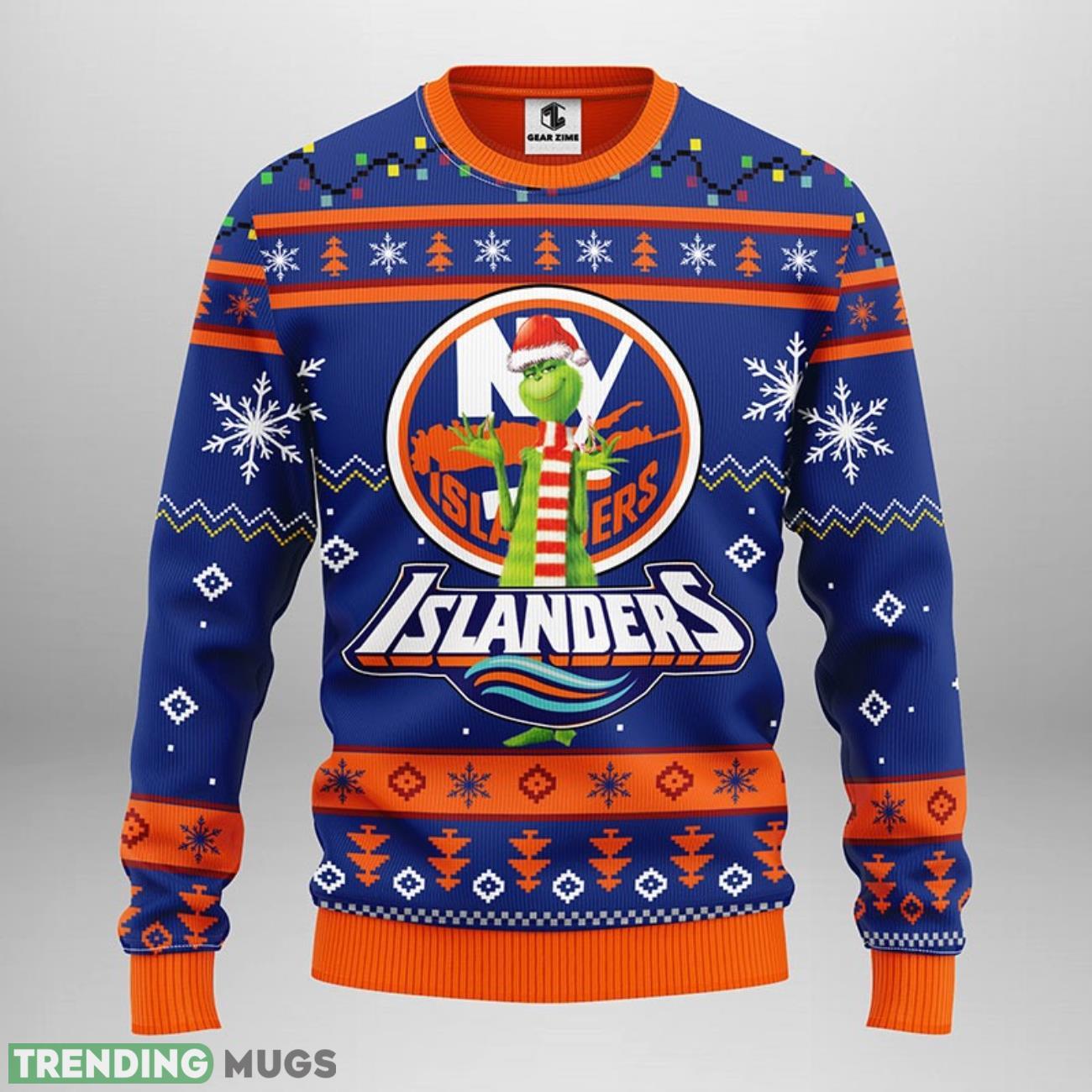 New York Islanders Funny Grinch Ugly Christmas Sweater 3D Printed Sweater Christmas Gift 3D Sweater New York Islanders Funny Grinch Ugly Christmas Sweater 3D Printed Sweater Christmas Gift 3D Sweater