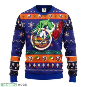 New York Islanders Grinch Ugly Christmas Sweater 3D Printed Sweater Christmas Gift 3D Sweater