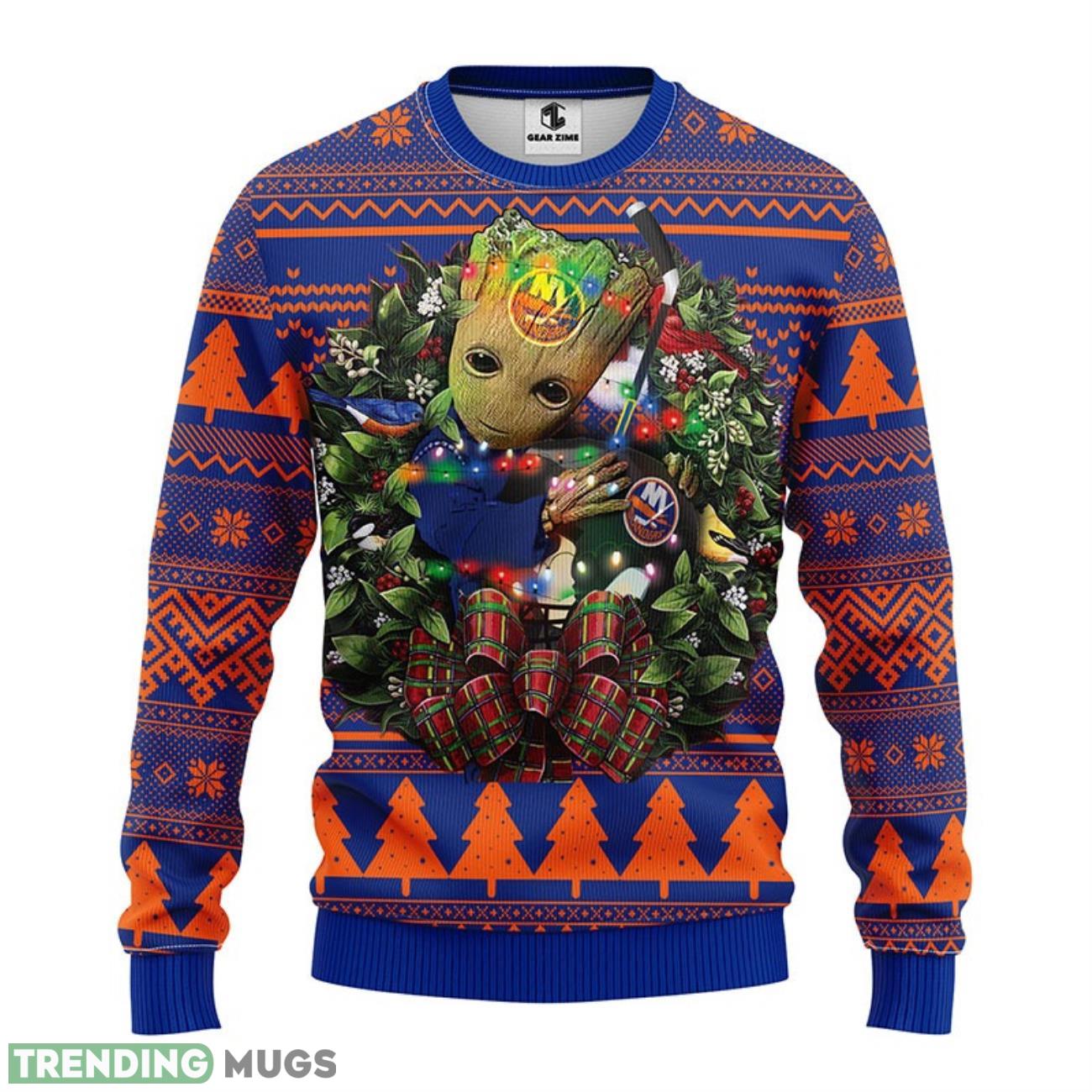 New York Islanders Groot Hug Ugly Christmas Sweater 3D Printed Sweater Christmas Gift 3D Sweater New York Islanders Groot Hug Ugly Christmas Sweater 3D Printed Sweater Christmas Gift 3D Sweater