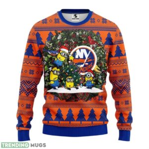New York Islanders Minion Ugly Christmas Sweater 3D Printed Sweater Christmas Gift 3D Sweater