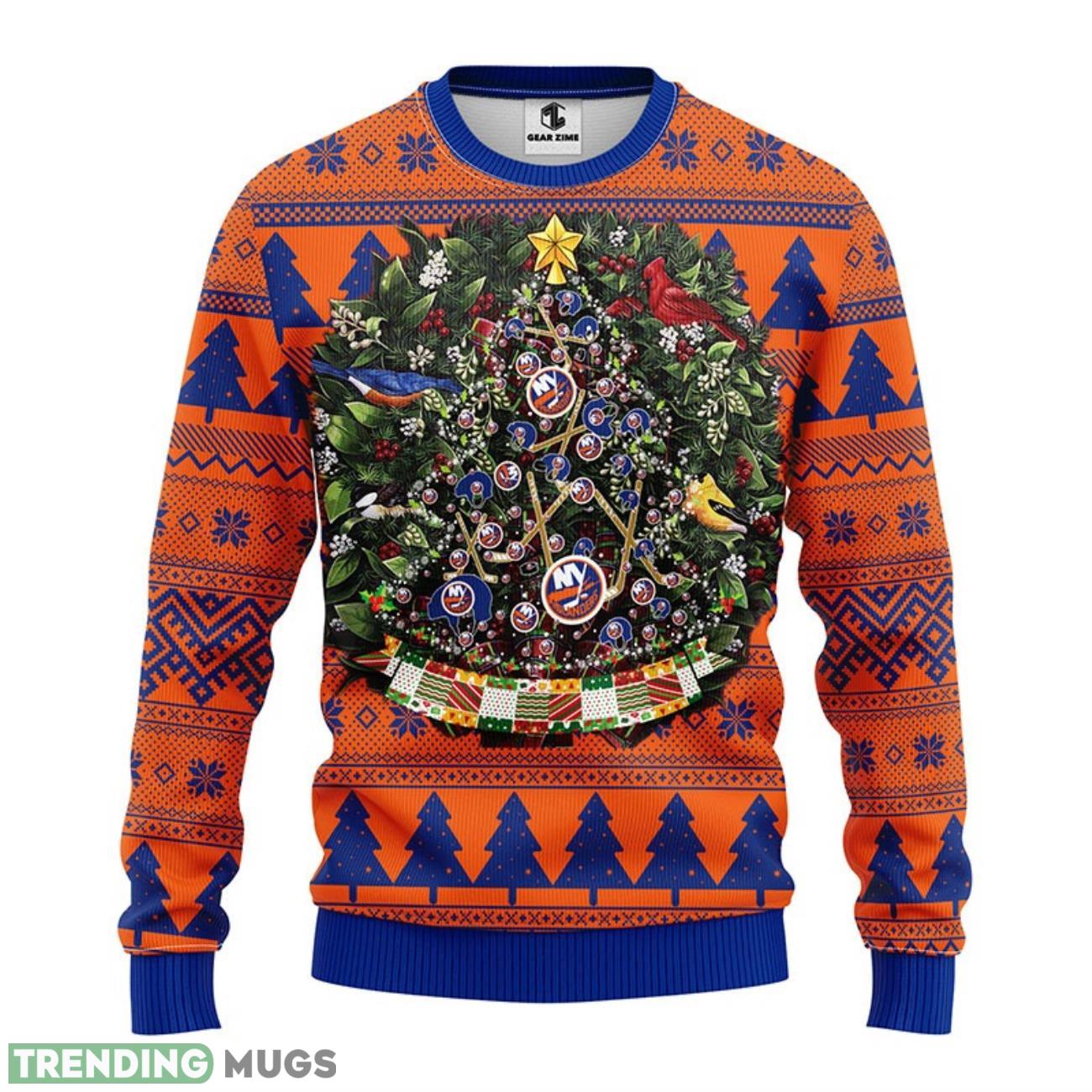 New York Islanders Tree Ball Ugly Christmas Sweater 3D Printed Sweater Christmas Gift 3D Sweater New York Islanders Tree Ball Ugly Christmas Sweater 3D Printed Sweater Christmas Gift 3D Sweater