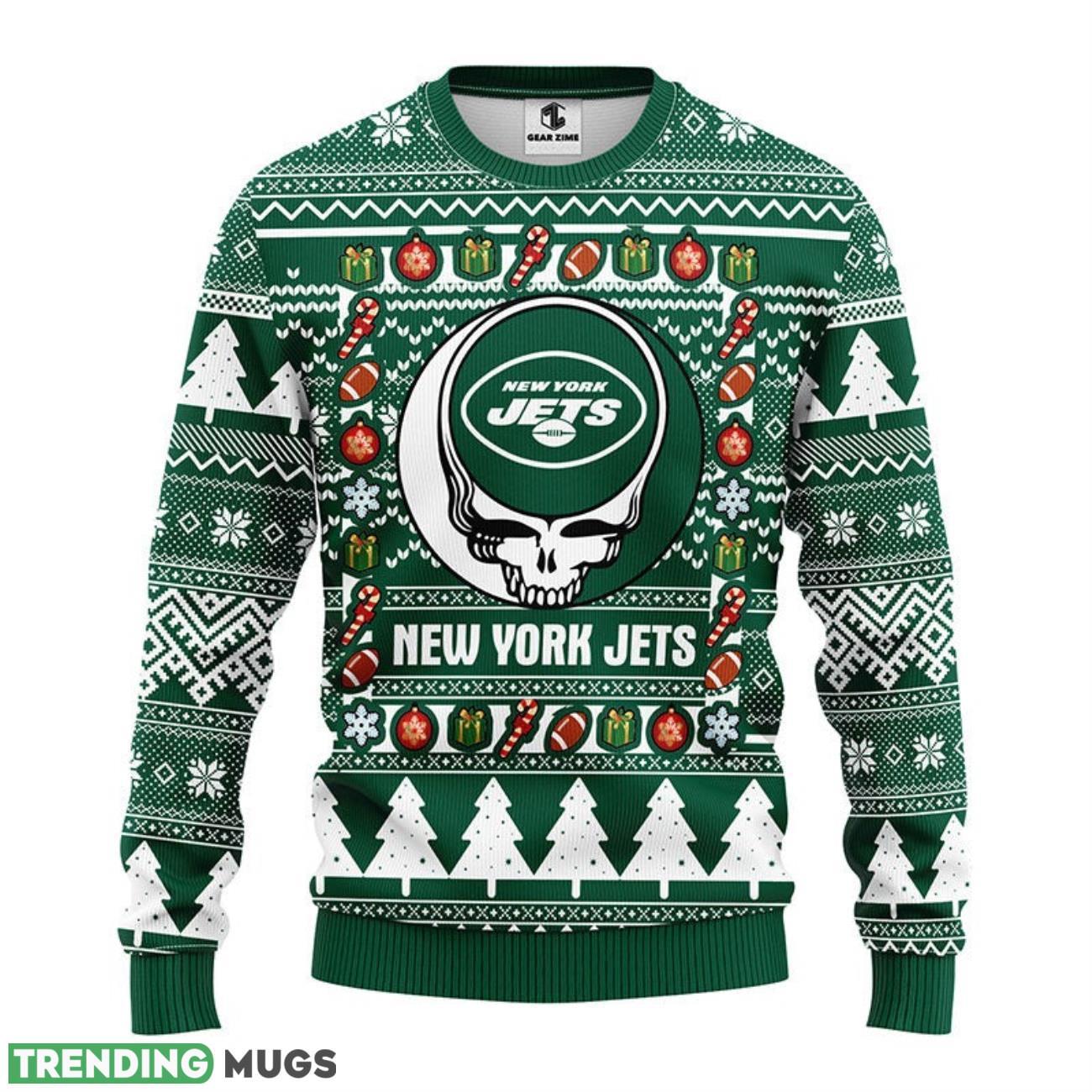 New York Jets Grateful Dead Ugly Christmas Sweater men Women Christmas Sweater Gift 3D Sweater New York Jets Grateful Dead Ugly Christmas Sweater men Women Christmas Sweater Gift 3D Sweater