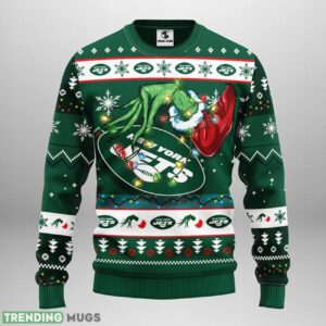 New York Jets Grinch Ugly Christmas Sweater 3D Printed Sweater Christmas Gift 3D Sweater