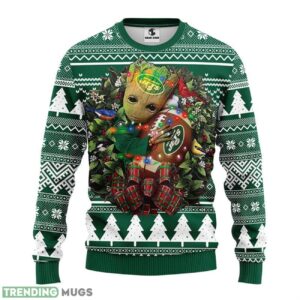 New York Jets Groot Hug Ugly Christmas Sweater 3D Printed Sweater Christmas Gift 3D Sweater