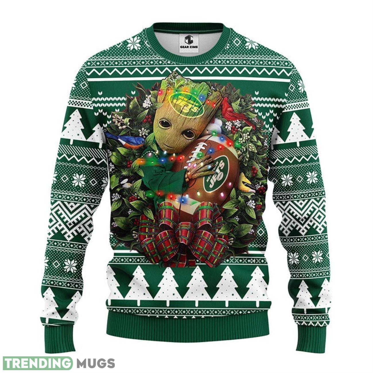 New York Jets Groot Hug Ugly Christmas Sweater 3D Printed Sweater Christmas Gift 3D Sweater New York Jets Groot Hug Ugly Christmas Sweater 3D Printed Sweater Christmas Gift 3D Sweater
