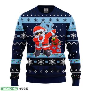 North Carolina Tar Heels Dabbing Santa Claus Ugly Christmas Sweater 3D Printed Sweater Christmas Gift Product Photo 1