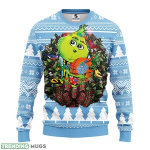 North Carolina Tar Heels Grinch Hug Ugly Christmas Sweater 3D Printed Sweater Christmas Gift 3D Sweater