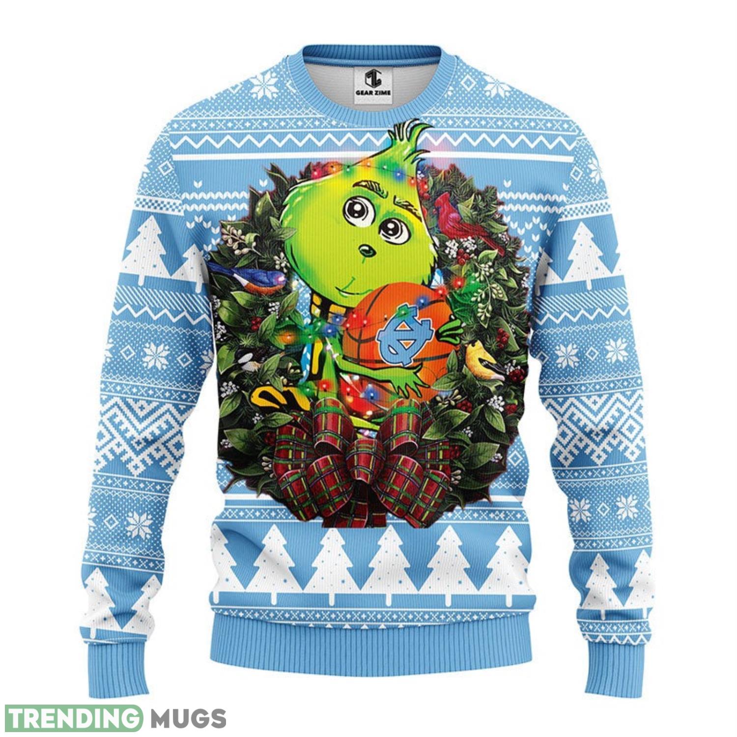 North Carolina Tar Heels Grinch Hug Ugly Christmas Sweater 3D Printed Sweater Christmas Gift 3D Sweater North Carolina Tar Heels Grinch Hug Ugly Christmas Sweater 3D Printed Sweater Christmas Gift 3D Sweater