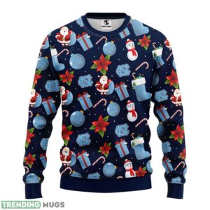 North Carolina Tar Heels Santa Claus Snowman Ugly Christmas Sweater 3D Printed Sweater Christmas Gift 3D Sweater