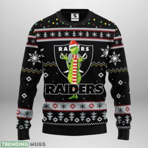 Oakland Raiders Funny Grinch Ugly Christmas Sweater 3D Printed Sweater Christmas Gift Product Photo 1