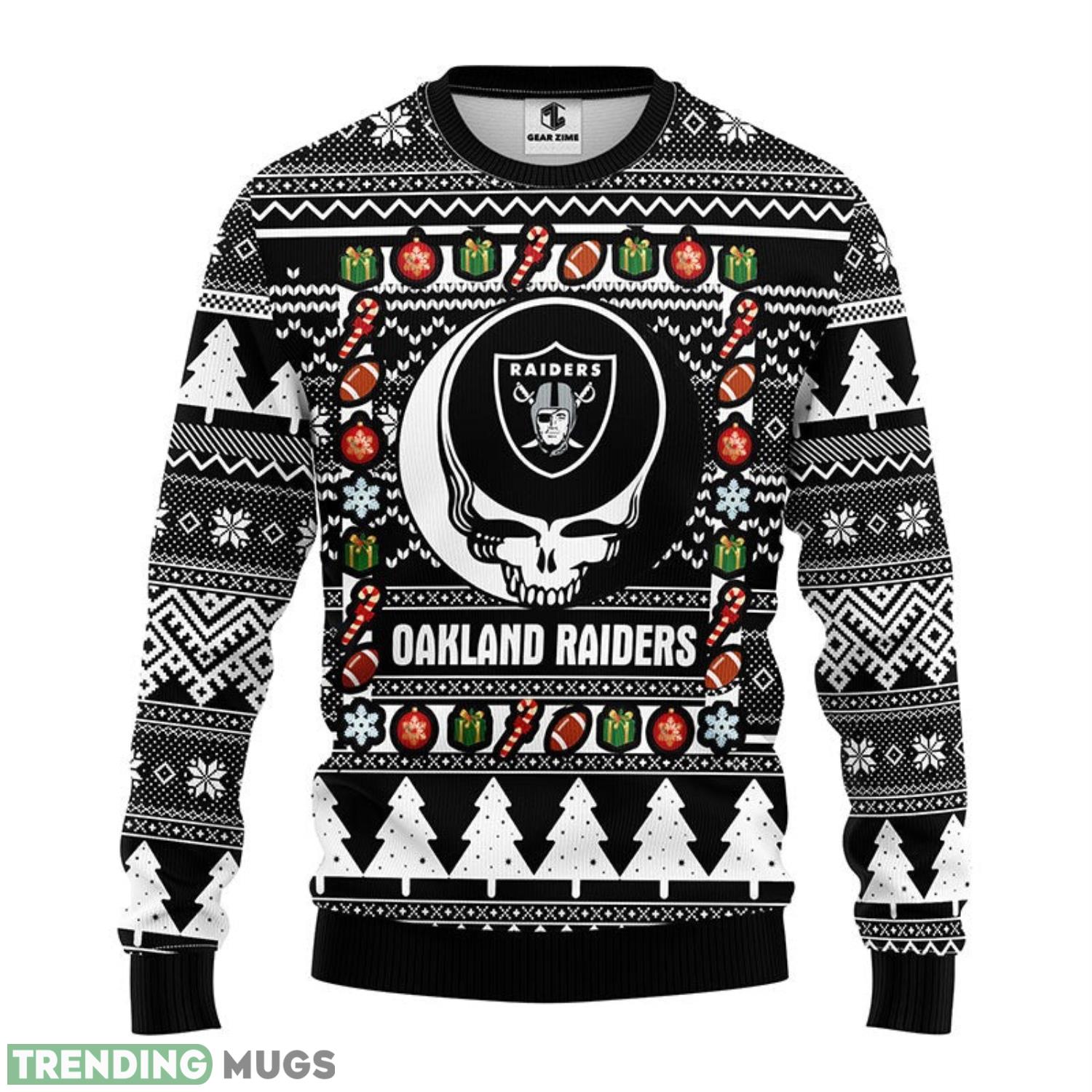 Oakland Raiders Grateful Dead Ugly Christmas Sweater men Women Christmas Sweater Gift 3D Sweater Oakland Raiders Grateful Dead Ugly Christmas Sweater men Women Christmas Sweater Gift 3D Sweater