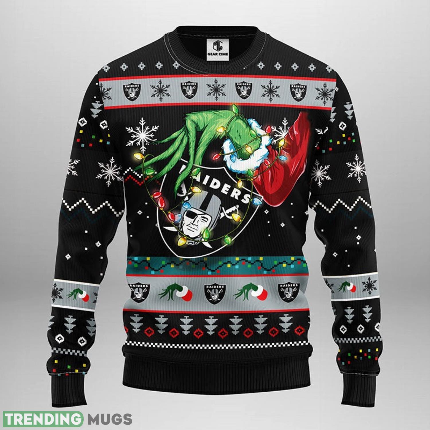Oakland Raiders Grinch Ugly Christmas Sweater 3D Printed Sweater Christmas Gift 3D Sweater Oakland Raiders Grinch Ugly Christmas Sweater 3D Printed Sweater Christmas Gift 3D Sweater