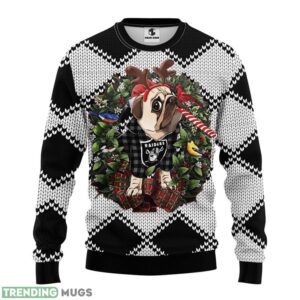 Oakland Raiders Pub Dog Ugly Christmas Sweater 3D Printed Sweater Christmas Gift 3D Sweater