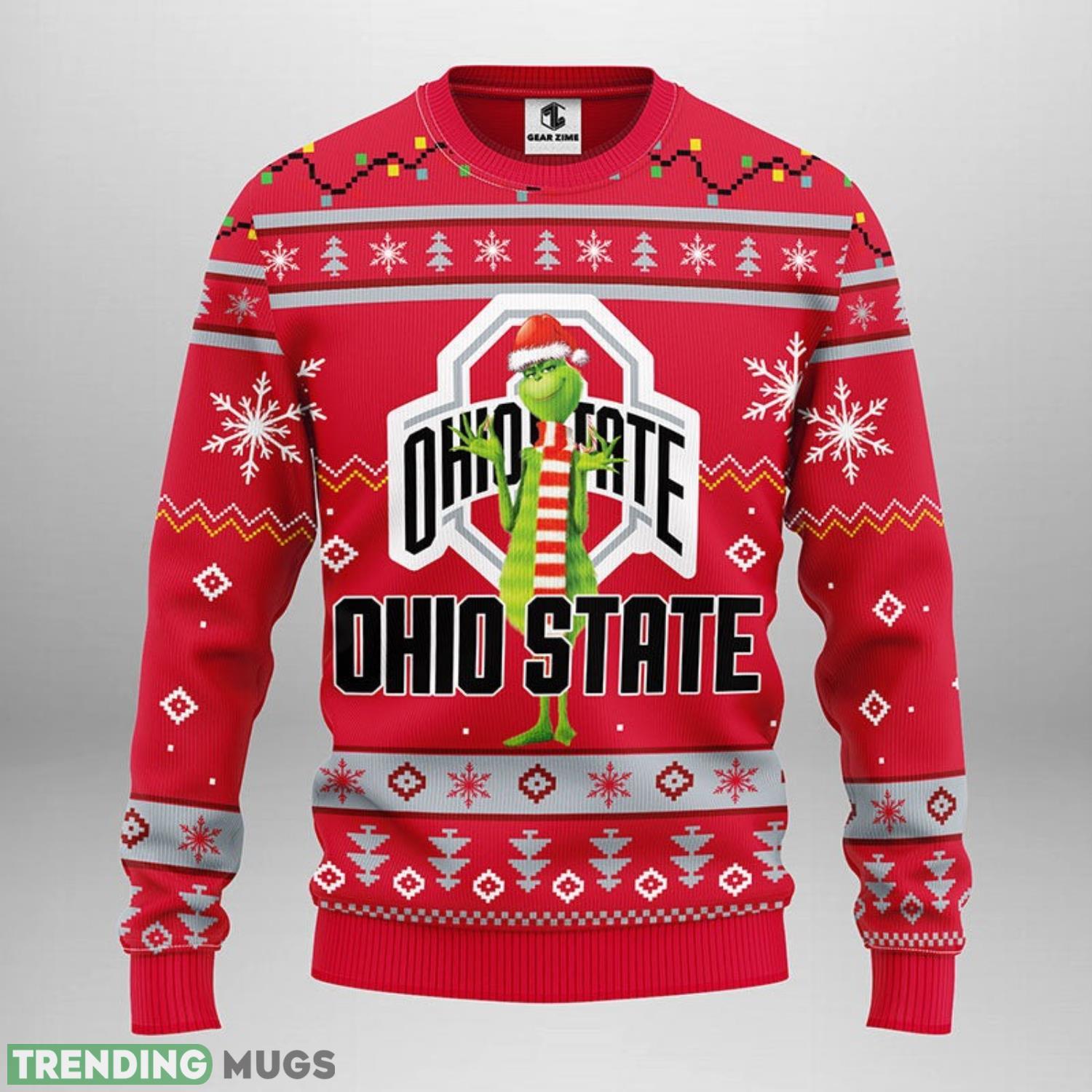 Ohio State Buckeyes Funny Grinch Ugly Christmas Sweater 3D Printed Sweater Christmas Gift 3D Sweater Ohio State Buckeyes Funny Grinch Ugly Christmas Sweater 3D Printed Sweater Christmas Gift 3D Sweater