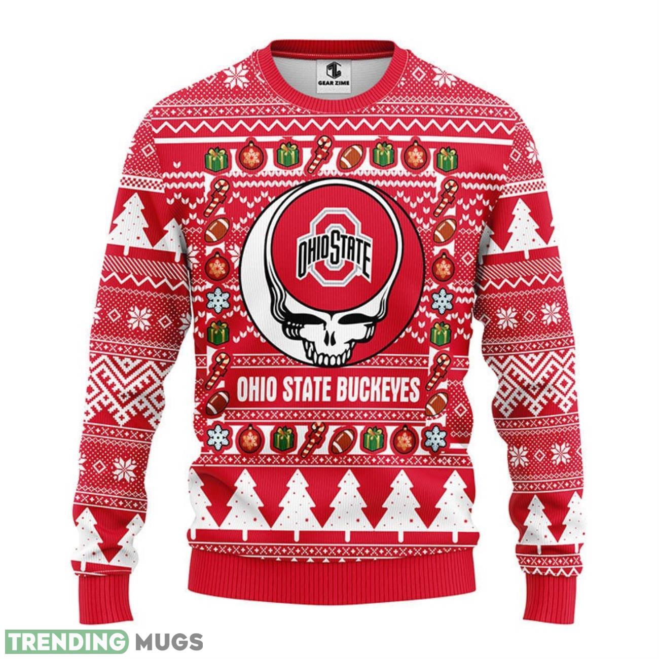Ohio State Buckeyes Grateful Dead Ugly Christmas Sweater men Women Christmas Sweater Gift 3D Sweater Ohio State Buckeyes Grateful Dead Ugly Christmas Sweater men Women Christmas Sweater Gift 3D Sweater